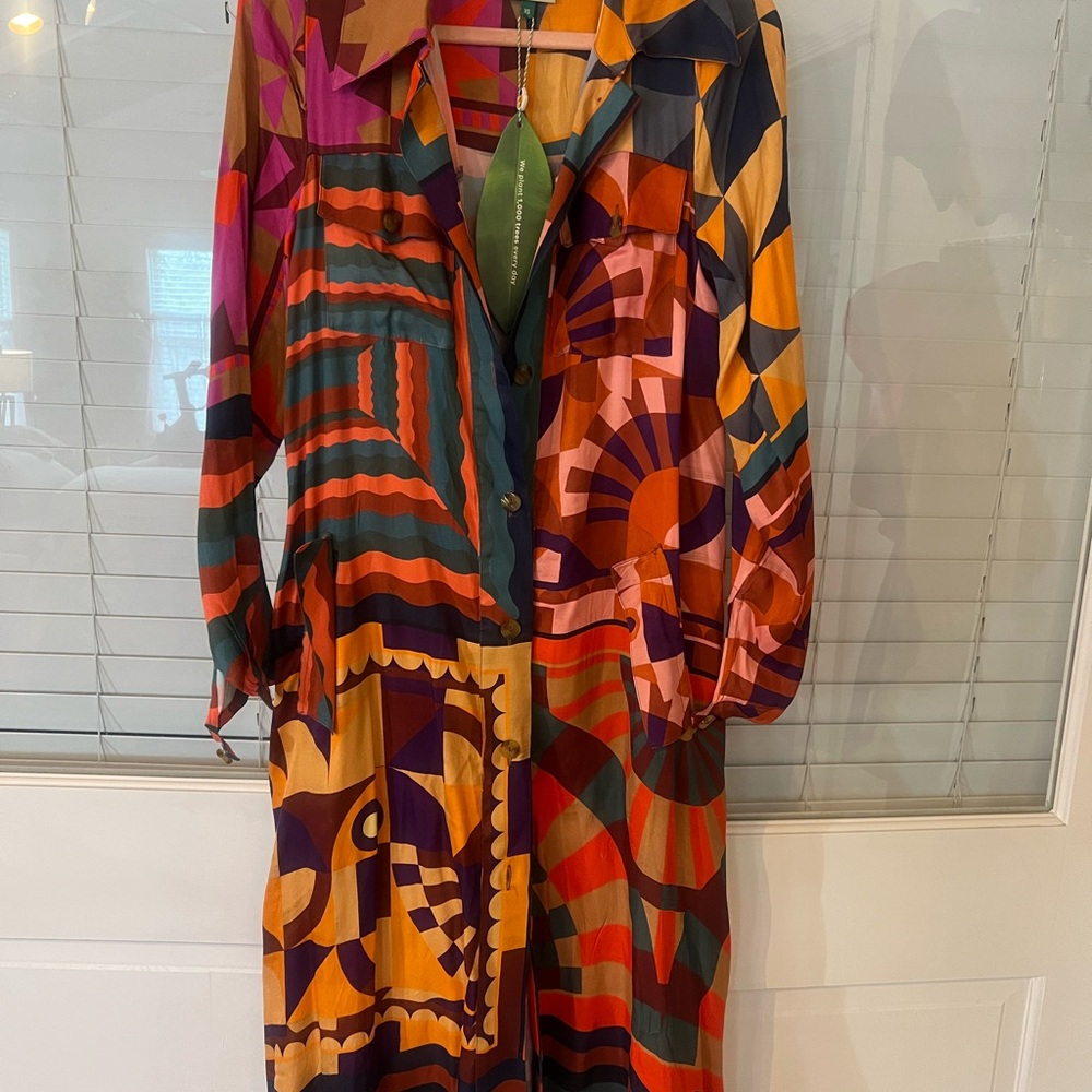Colorful Farm Rio Geometric Print Dress